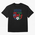 Three Nations One Game 2026 ¨C USA Canada Mexico Football Design ?????? T-Shirt Messi Argentina Football Jersey, Jordan Supporter Tee, World Cup 2026, Nike World Cup Shirt, Adidas Football Fan Top, Saka France Final Match