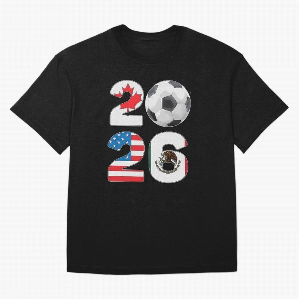 2026 North America Football Massive Event Soccer Ball T-Shirt Cristiano Ronaldo Argentina Football Jersey, Jordan Supporter Tee, World Cup 2026, Nike World Cup Shirt, Adidas Football Fan Top, Neymar Norway Final Match