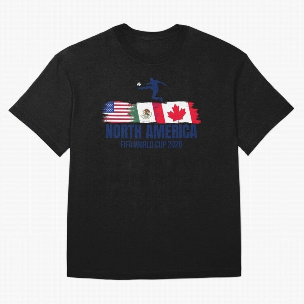 2026 North America Soccer World Tour - USA Mexico Canada T-Shirt Represent The Passion Of FIFA World Cup 2026 Group Stage, Adidas Soccer Jersey For Group Stage, Nike Football Fan Shirt For Mbappe Fans, Jordan Supporter Top, Messi Uruguay Match Day