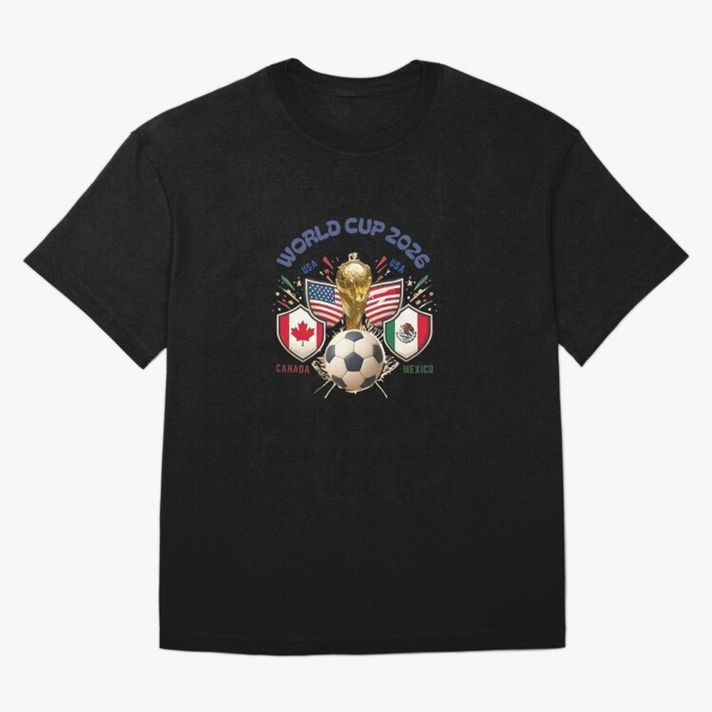 World Cup 2026 Host Nations Crest T-Shirt France Cristiano Ronaldo World Cup 2026 Jersey, Nike Football Tee, Soccer Fans, Adidas Soccer Shirt, Jordan Fan Top, Griezmann Senegal Watch Party