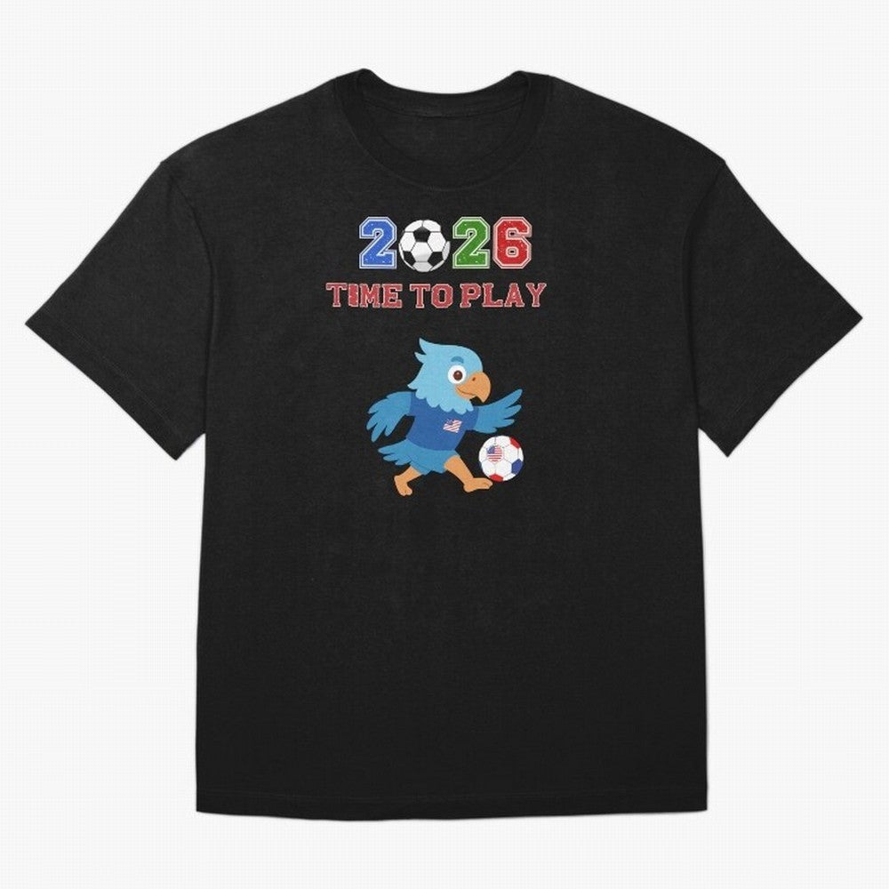 USA Soccer Eagle Mascot 2026 Time To Play Football T-Shirt Capture Global Football Passion For FIFA World Cup 2026 Fan Jersey, Adidas Soccer Tee, Argentina Supporter Shirt, Nike Football Fan Shirt, Messi Jordan Supporter Top, De Bruyne Sweden Match