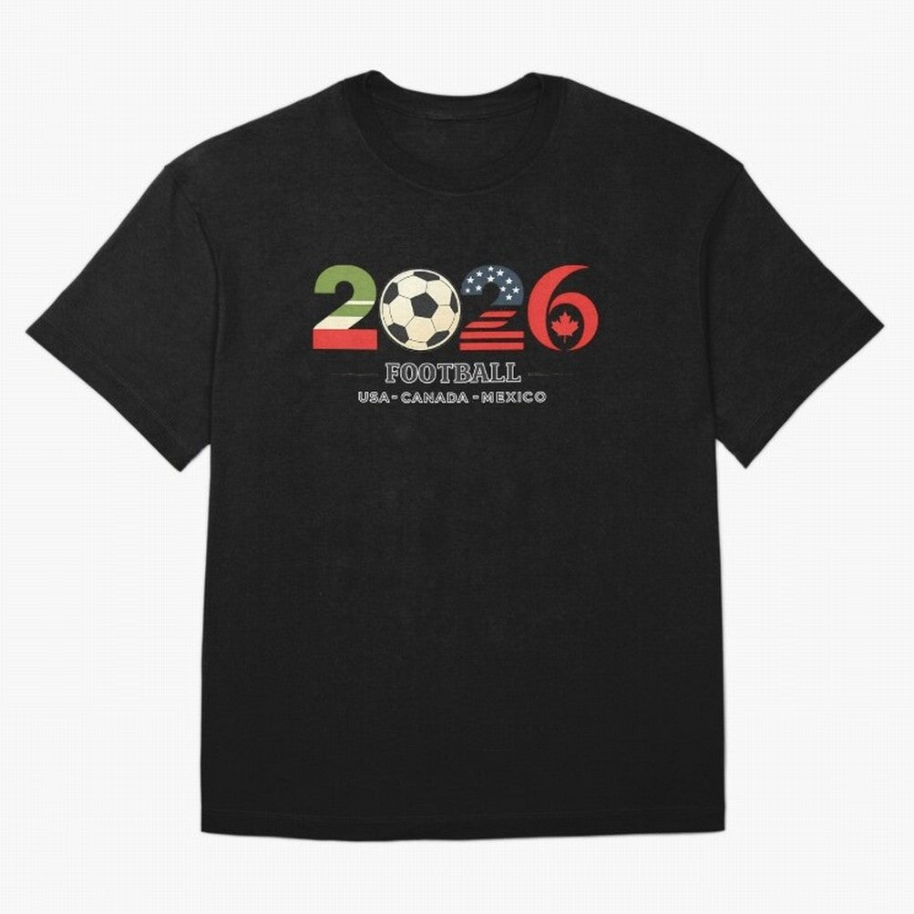 Football 2026 Usa Canada Mexico T-Shirt FIFA World Cup 2026 Argentina Saka Jersey, Adidas Football Tee, Haaland Argentina Fans, Nike Soccer Shirt, Jordan Match Day Top, Salah Mexico Stadium Chant