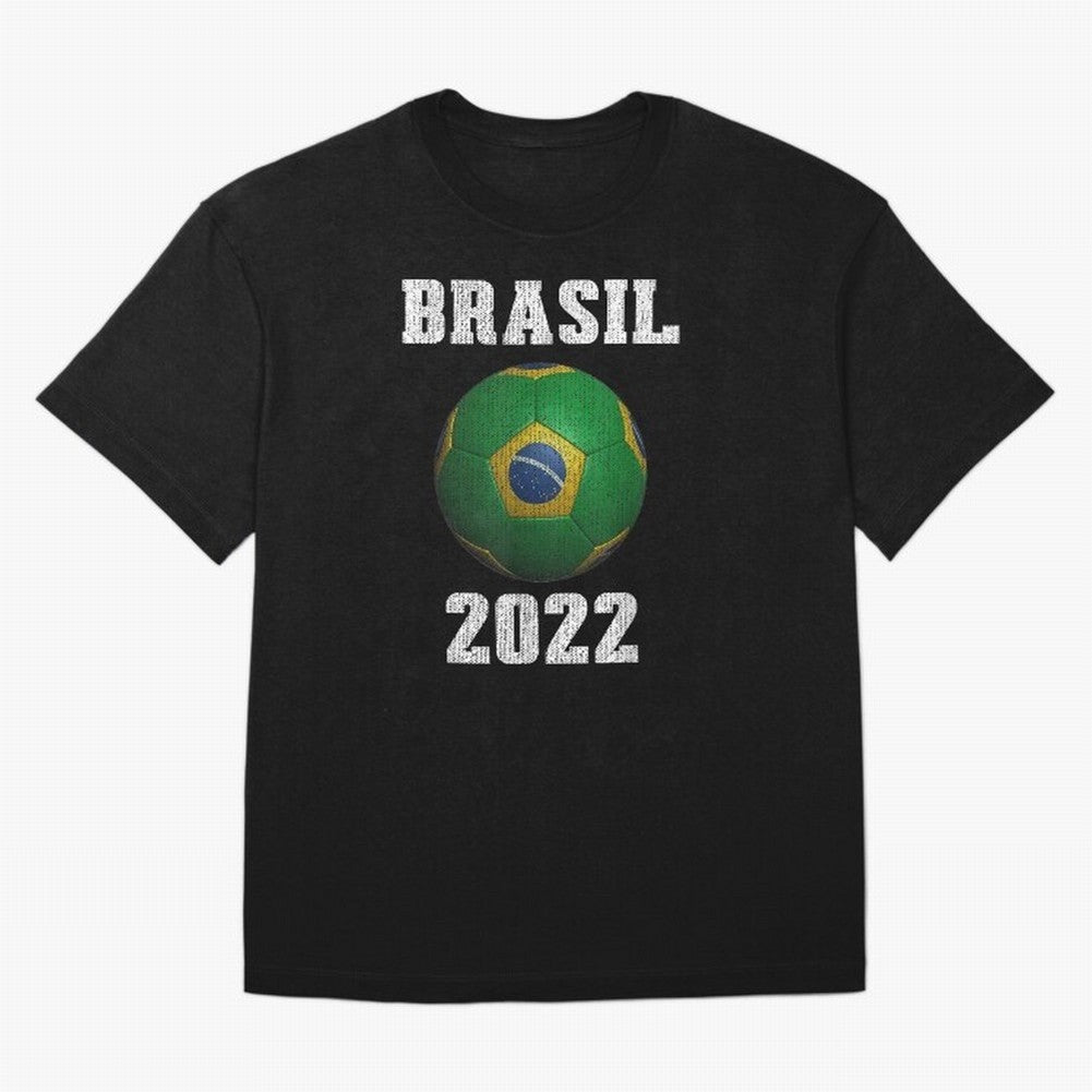 Brasil Flag Soccer Jersey Football Graphic Design T-Shirt T-Shirt FIFA World Cup 2026 Canada Messi, Adidas Match Day Jersey For Group Stage, Jordan Football Shirt For Messi Fans, Nike Soccer Fan Top, CR7 Ecuador Knockout Round
