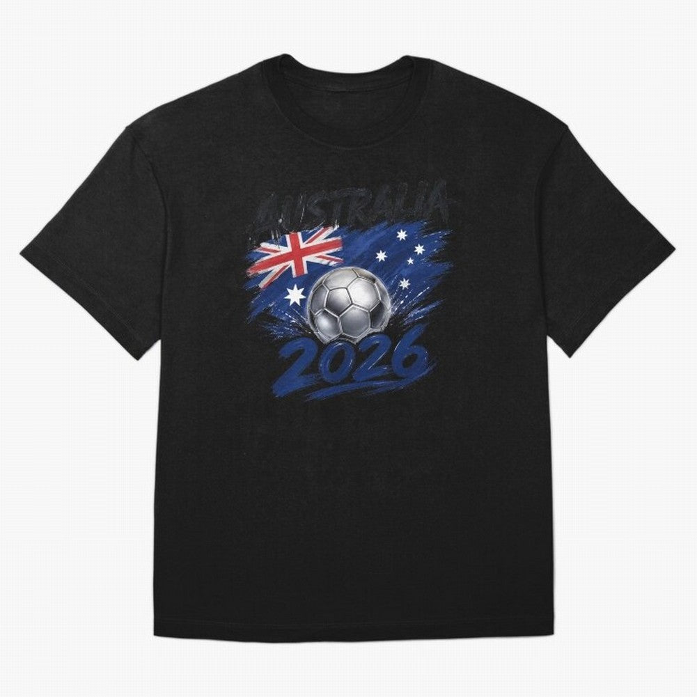 Australia Soccer 2026: Grunge Flag & Football Pride T-Shirt FIFA World Cup 2026 Argentina Messi Jersey, Adidas Match Day Tee, Cristiano Ronaldo Argentina Fans, Jordan Football Shirt, Nike Soccer Fan Top, Kane Mexico Fan Club