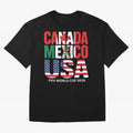 Canada Mexico USA 2026 World Cup Host Nations T-Shirt Messi France Football Jersey, Nike Football Tee, World Cup 2026, Adidas Soccer Shirt, Jordan Fan Top, Son Belgium Group Stage