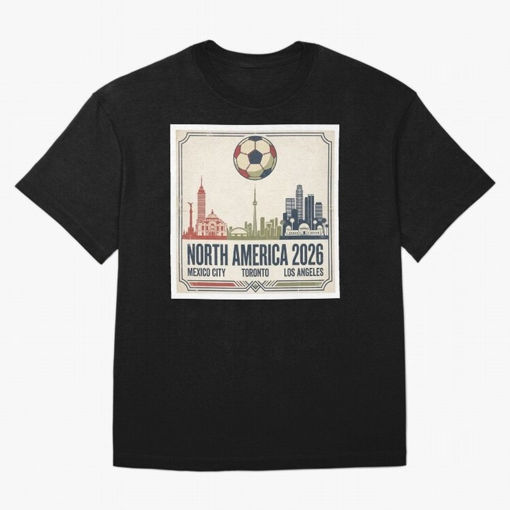 Retro North America 2026 Soccer Vintage Graphic T-Shirt Argentina Mbappe World Cup 2026 Jersey, Nike Match Day Shirt, Match Day, Adidas Supporter Tee, Jordan Soccer Fan Top, Cristiano Ronaldo Netherlands Trophy Race