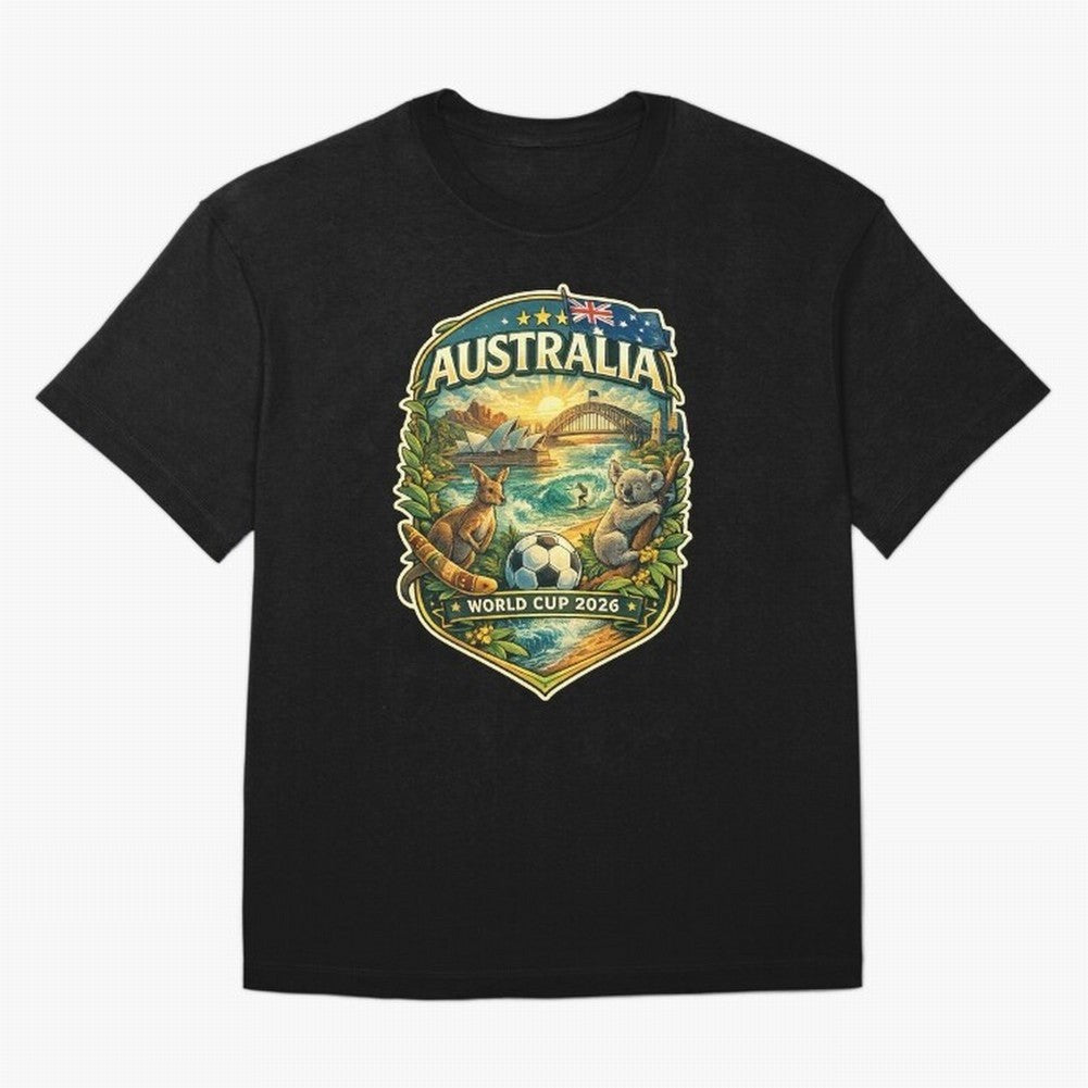 Australia FIFA World Cup 2026 Sydney Opera House Outback Kangaroo Coast T-Shirt Messi Argentina Football Jersey, Adidas Match Day Tee, World Cup 2026, Jordan Football Shirt, Nike Soccer Fan Top, CR7 Norway Knockout Round