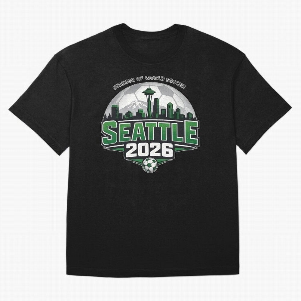 World Soccer Tournament Cup 2026 Seattle T-Shirt Mbappe Argentina Football Jersey, Jordan Football Tee, World Cup 2026, Adidas Fan Shirt, Nike Supporter Top, Rodri Norway Knockout Round