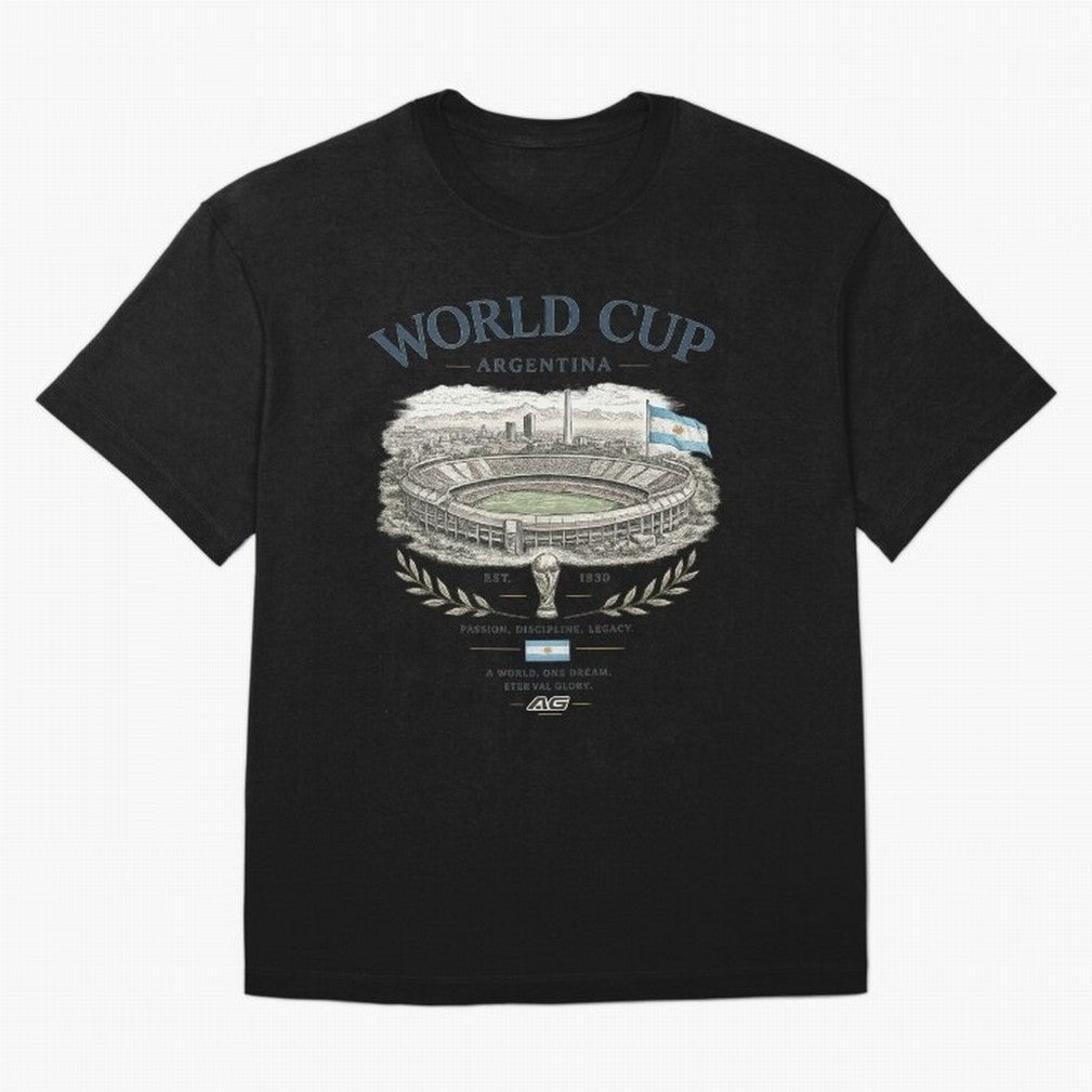Argentina World Cup Vintage Streetwear T-Shirt Fuel Your Fan Pride For FIFA World Cup 2026 Group Stage Jersey, Jordan Football Tee, Messi Netherlands Fans, Adidas Fan Shirt, Nike Supporter Top, Neymar Croatia Fan Club