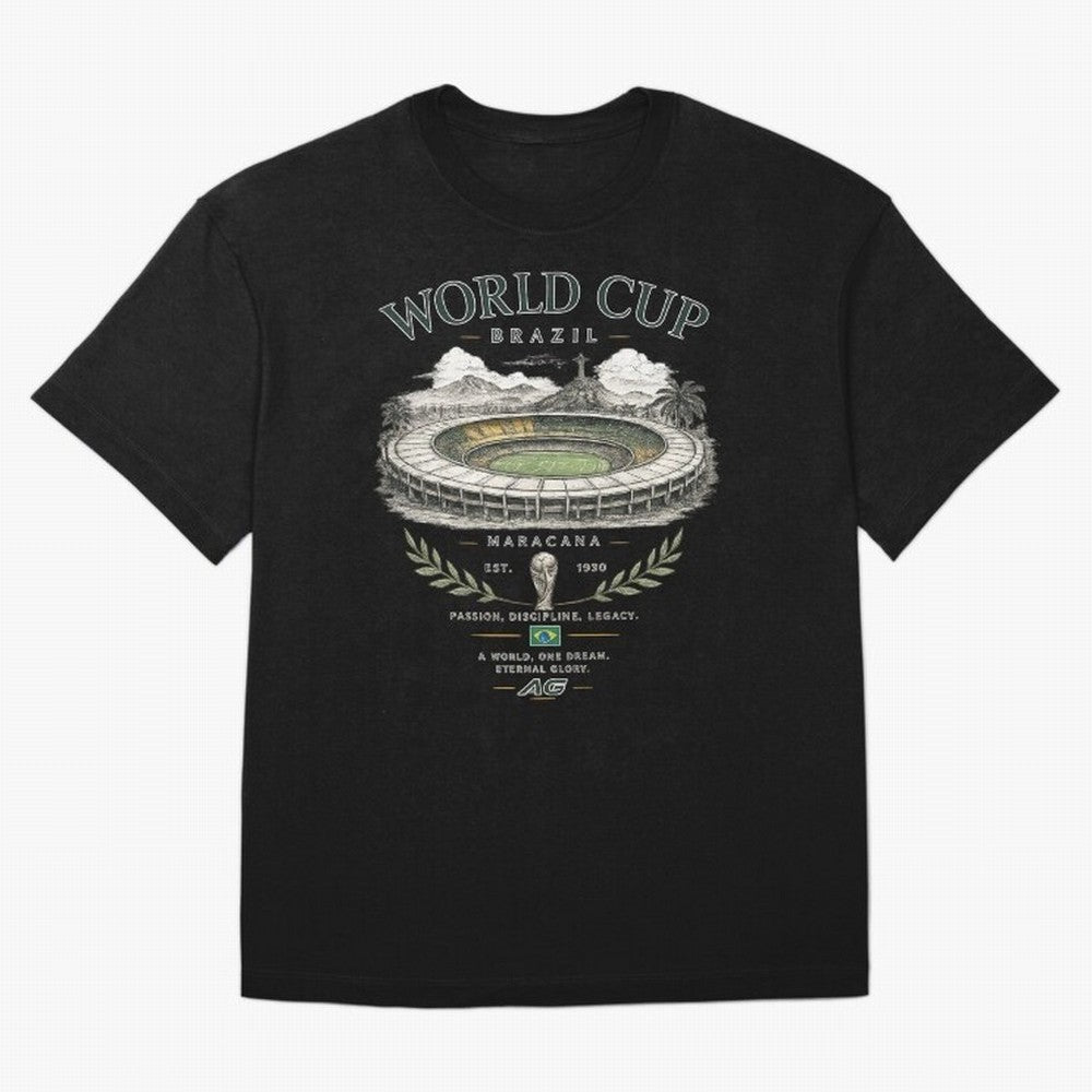 Brazil World Cup Maracana Streetwear T-Shirt France Cristiano Ronaldo World Cup 2026 Jersey, Adidas Match Day Tee, Group Stage, Jordan Football Shirt, Nike Soccer Fan Top, Foden Switzerland Knockout Round