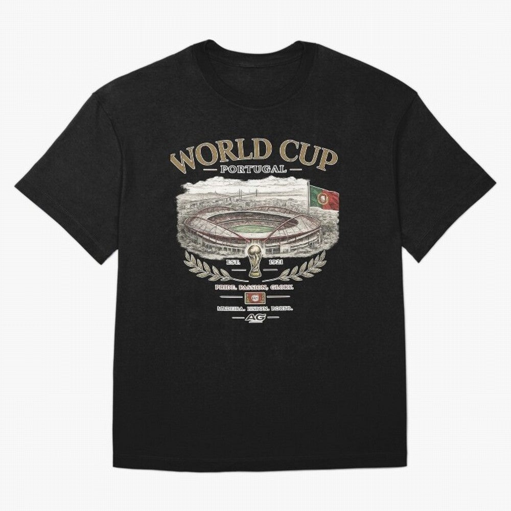 Portugal World Cup Estadio Da Luz T-Shirt Show Fan Pride Across FIFA World Cup 2026 Inspired By Fan Jersey, Nike Match Day Shirt, Brazil Supporter Shirt, Adidas Supporter Tee, CR7 Jordan Soccer Fan Top, Vinicius Germany Trophy Race