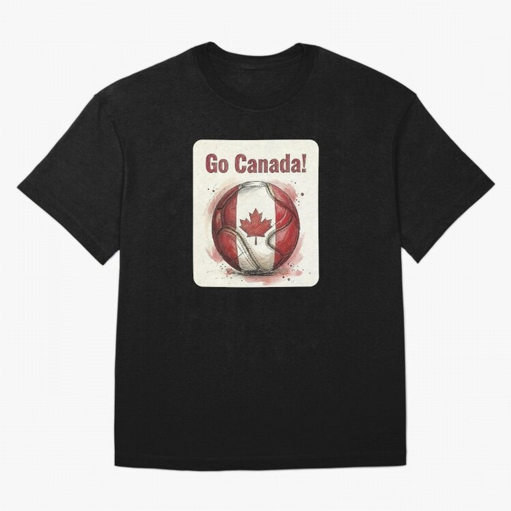 Go Canada Soccer Ball Flag | Canadian Football Fan Graphic Tee T-Shirt Messi France Football Jersey, Adidas Soccer Tee, World Cup 2026, Nike Football Fan Shirt, Jordan Supporter Top, Pedri Belgium Trophy Race
