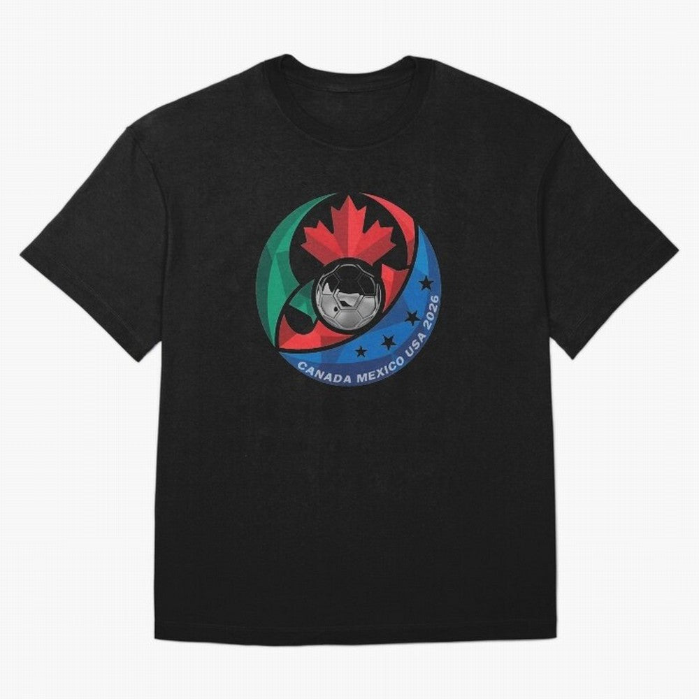 Canada Mexico USA 2026 Round Soccer Emblem Cup T-Shirt_83488590 T-Shirt Share FIFA World Cup 2026 Spirit, Filled With Argentina, Nike Fan Jersey For Stadium Chant, Jordan Soccer Shirt For Cristiano Ronaldo Fans, Adidas Match Day Top, Kane Argentina