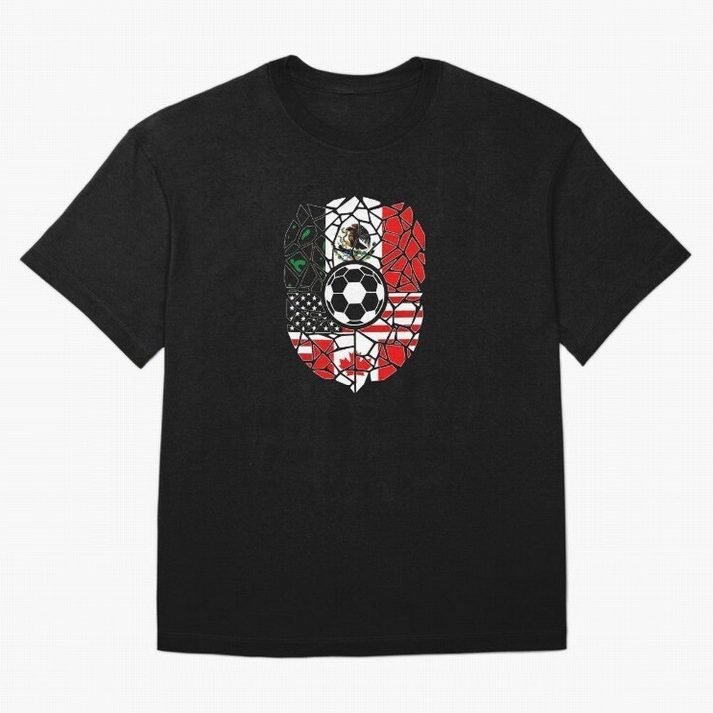 Mosaic Soccer Crest USA Canada Mexico Unity 2026 T-Shirt_82794688 T-Shirt Celebrate Football Dreams Across FIFA World Cup 2026, Jordan Supporter Jersey For Match Day, Nike World Cup Shirt For Messi Fans, Adidas Football Fan Top, Lewandowski Uruguay