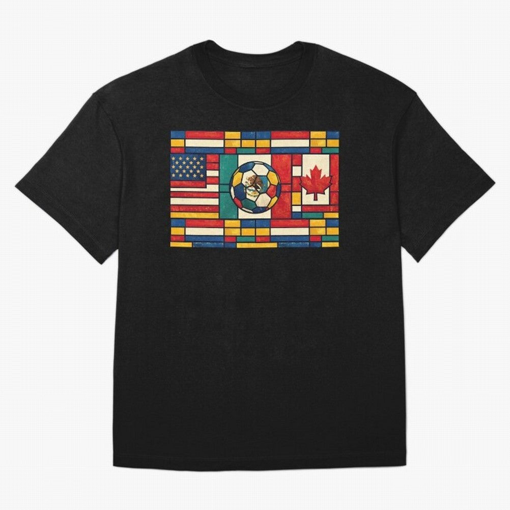 Elegant World Cup Stadiums Geometrical | Soccer Flags Mexico Canada USA T-Shirt Honor Match Day Hype Around FIFA World Cup 2026, Haaland Jersey, Nike Fan Tee, Mbappe France Fans, Jordan Soccer Shirt, Adidas Match Day Top, Messi Australia Final Match