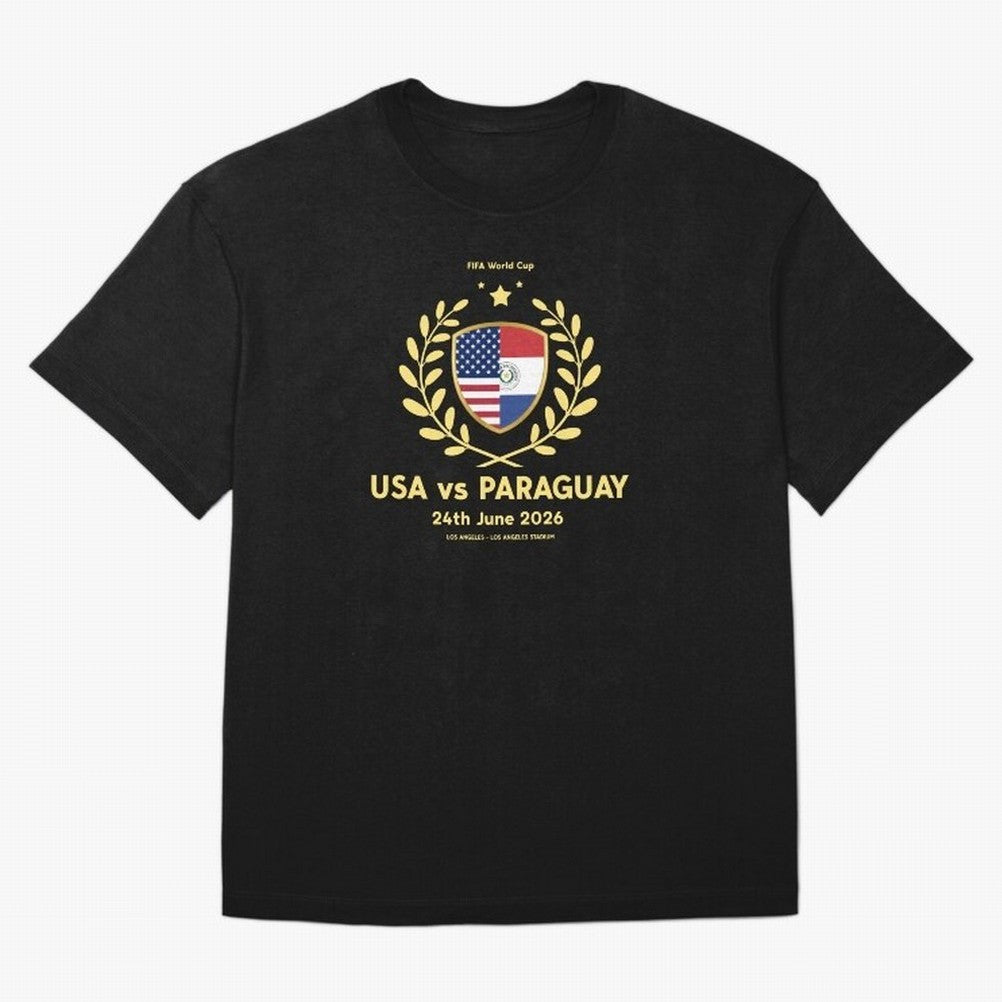 Copy of FIFA World Cup - USA v Paraguay T-Shirt Remember Iconic Moments From FIFA World Cup 2026 USA Jersey, Jordan Football Tee, Messi England Fans, Adidas Fan Shirt, Nike Supporter Top, Lewandowski Paraguay Knockout Round