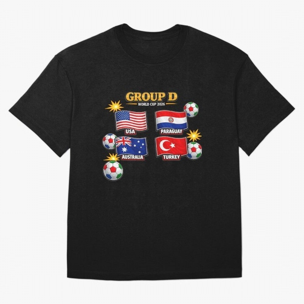 Group?D?¨C?World?Cup?2026?Flags T-Shirt Wear The Spirit Of The FIFA World Cup 2026 Journey, Jordan Supporter Jersey For Goal Celebration, Nike World Cup Shirt For Messi Fans, Adidas Football Fan Top, Lewandowski Argentina Soccer Fans