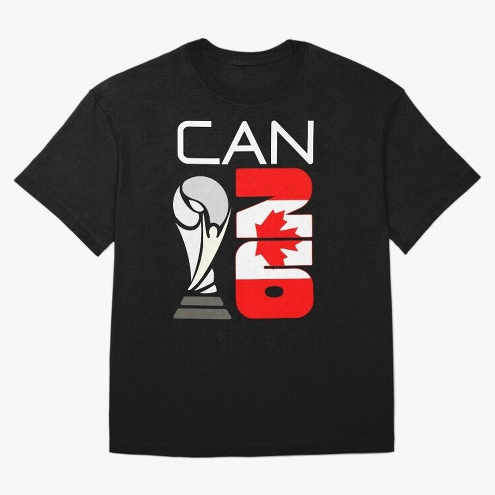 Canada 2026 Soccer World Cup Trophy Canadian Flag Design T-Shirt Bring A Champion Mindset To FIFA World Cup 2026 Group Fan Jersey, Adidas Football Tee, Spain Supporter Shirt, Nike Soccer Shirt, Messi Jordan Match Day Top, Saka Sweden Watch Party