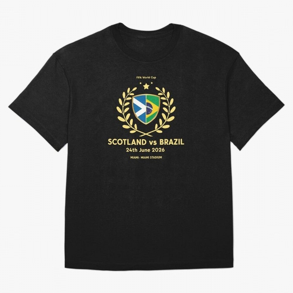 FIFA World Cup - Scotland v Brazil T-Shirt Messi England Football Jersey, Nike Fan Tee, World Cup 2026, Jordan Soccer Shirt, Adidas Match Day Top, Salah USA Soccer Fans