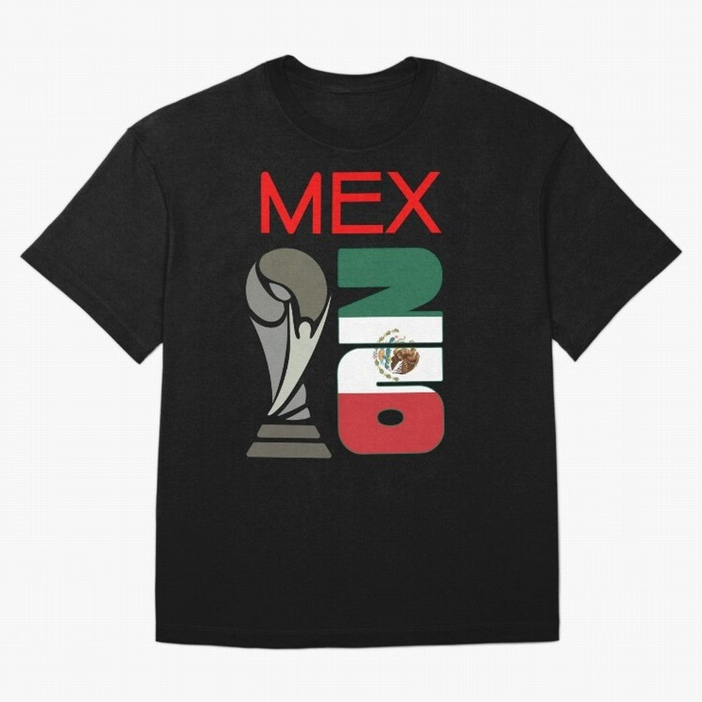 Mexico 2026 Soccer World Cup Trophy Mexican Flag Design T-Shirt Messi Argentina Football Jersey, Jordan Supporter Tee, World Cup 2026, Nike World Cup Shirt, Adidas Football Fan Top, Kane France Final Match