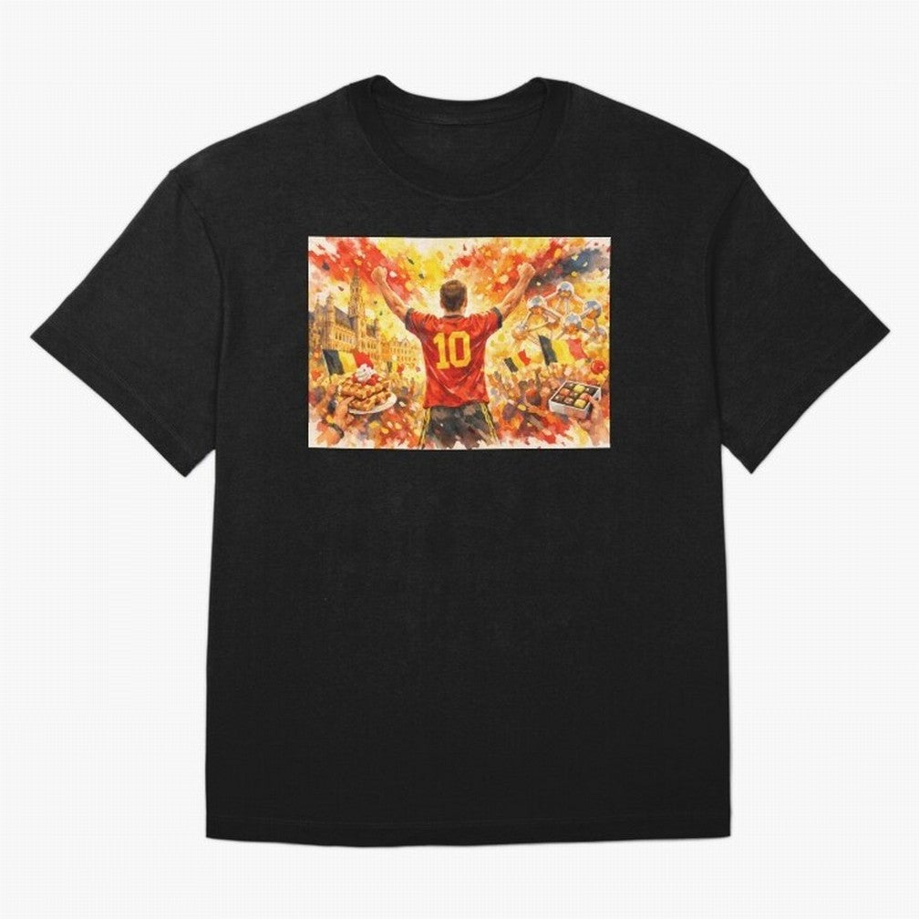 Belgian Celebration with Atomium Belgium Soccer Vibes T-Shirt Follow FIFA World Cup 2026 Group Stage Spirit Fan Jersey, Jordan Football Tee, Germany Supporter Shirt, Adidas Fan Shirt, Neymar Nike Supporter Top, Modric Germany Knockout Round