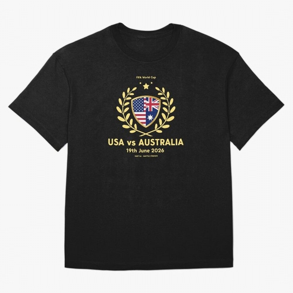 FIFA World Cup - USA v Australia T-Shirt Spain Messi World Cup 2026 Jersey, Adidas Football Tee, Match Day, Nike Soccer Shirt, Jordan Match Day Top, Modric Switzerland Stadium Chant