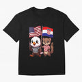 The American eagle and its friend, the Croatian marten T-Shirt FIFA World Cup 2026 Argentina Neymar Jersey, Adidas Football Tee, Cristiano Ronaldo Netherlands Fans, Nike Soccer Shirt, Jordan Match Day Top, Lewandowski Australia Stadium Chant