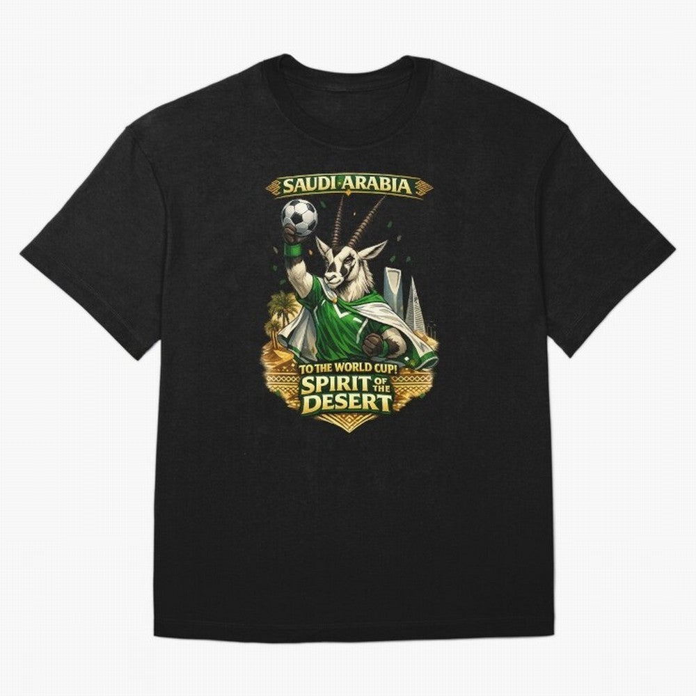 Saudi Arabia World Cup Desert Spirit T-Shirt Show Support During FIFA World Cup 2026 Group Stage For Jersey, Nike Match Day Shirt, Cristiano Ronaldo Argentina Fans, Adidas Supporter Tee, Jordan Soccer Fan Top, Pedri Paraguay Trophy Race