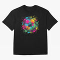 Color Splash Artistic Soccer Ball Design T-Shirt Haaland Argentina Football Jersey, Jordan Supporter Tee, World Cup 2026, Nike World Cup Shirt, Adidas Football Fan Top, Cristiano Ronaldo France Goal Celebration
