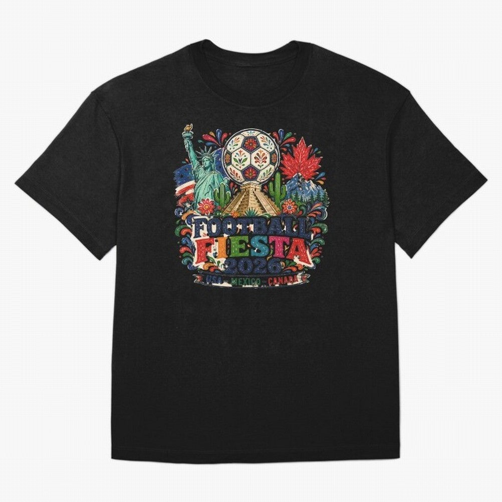 Football Fiesta 2026 Soccer Celebration Art T-Shirt Spotlight Global Football Passion For FIFA World Cup 2026, Nike Fan Jersey For Match Day, Jordan Soccer Shirt For Messi Fans, Adidas Match Day Top, Neymar Argentina Final Match