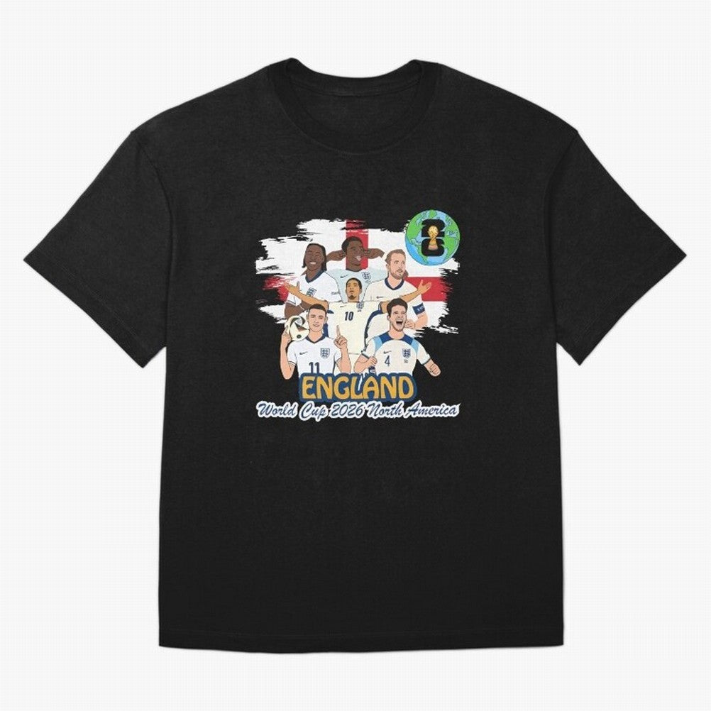 England Soccer Stars World Cup 2026 North America T-Shirt Cheer For FIFA World Cup 2026 Group Stage Highlighting, Nike Fan Jersey For Group Stage, Jordan Soccer Shirt For Cristiano Ronaldo Fans, Adidas Match Day Top, Griezmann Spain Final Match