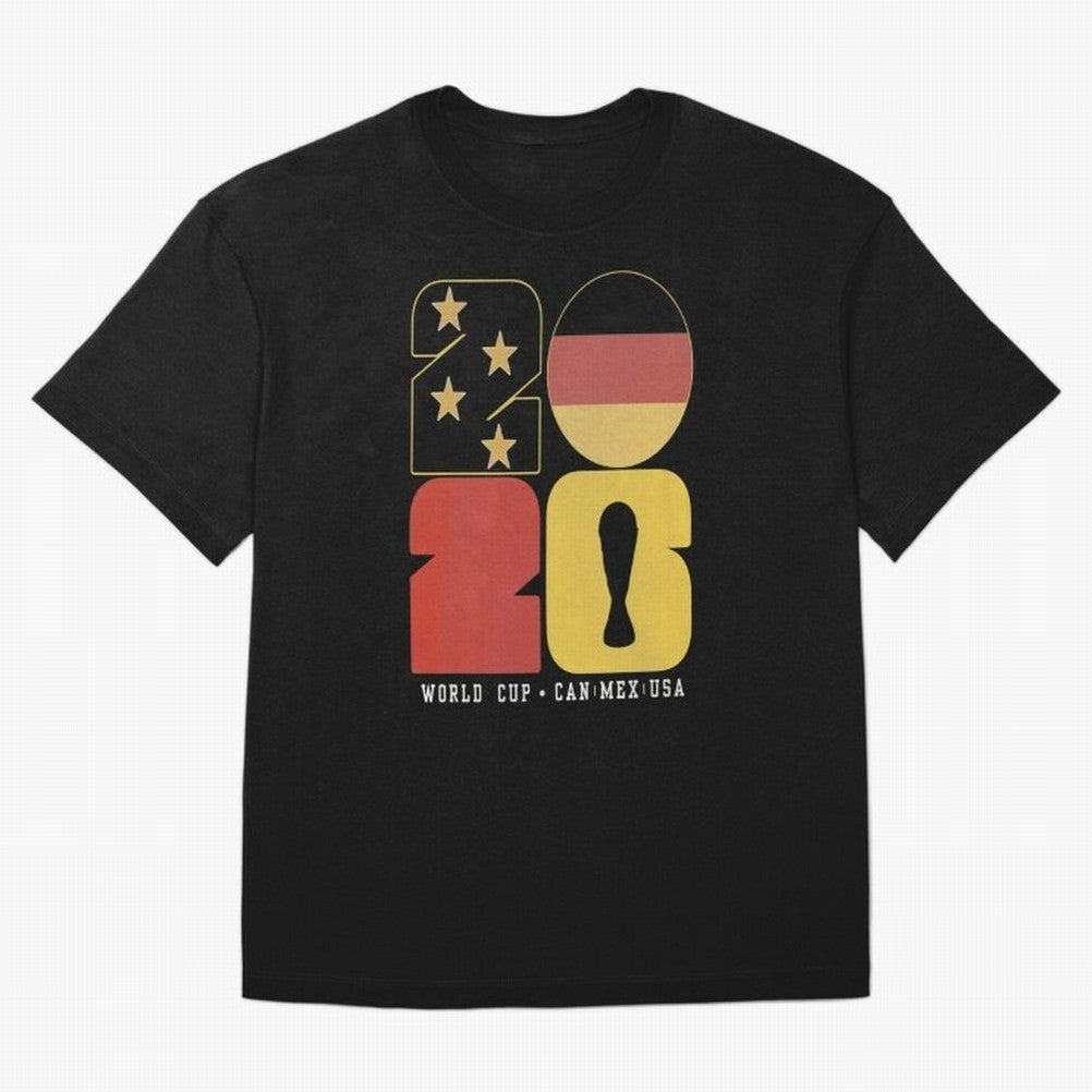 Germany Football World Cup 2026 - Die Mannschaft Retro Typography T-Shirt Upgrade The FIFA World Cup 2026 Journey Through Messi, Adidas Match Day Jersey For Stadium Chant, Jordan Football Shirt For Messi Fans, Nike Soccer Fan Top, Modric Uruguay