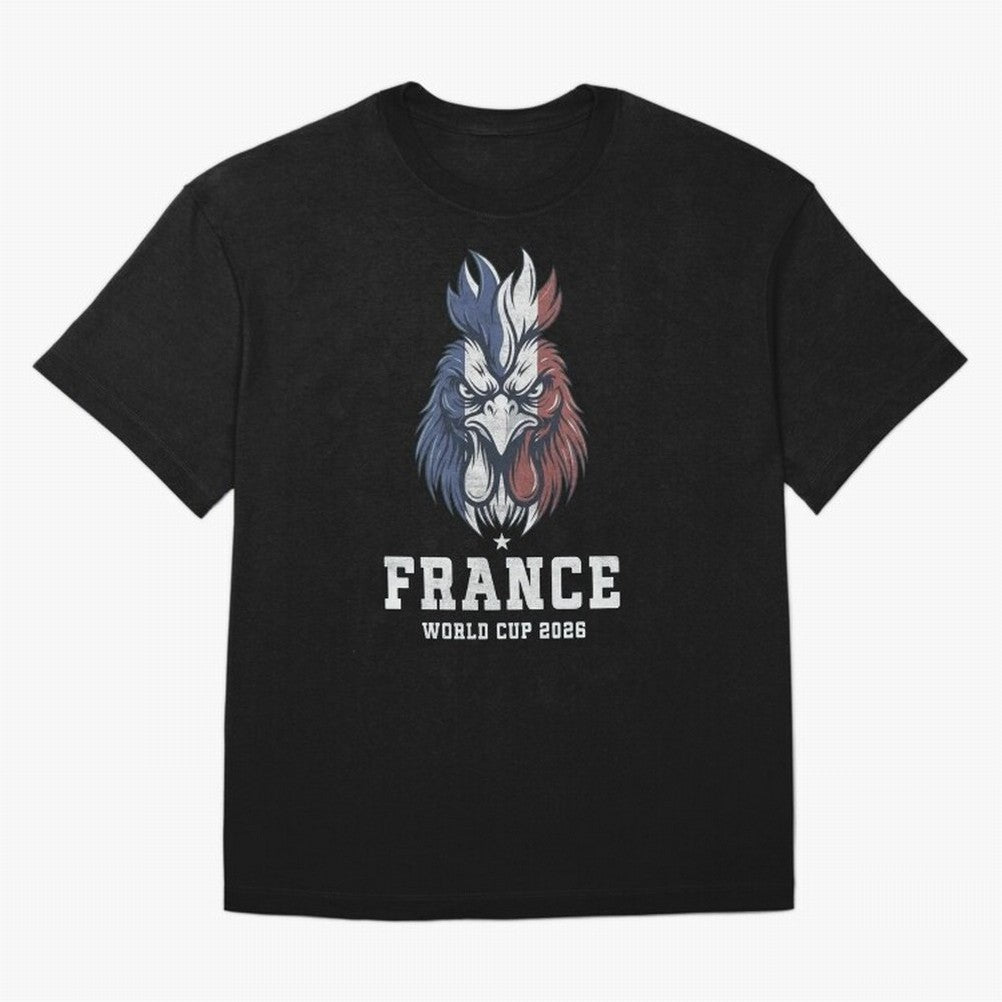 France Football World Cup 2026 Rooster Mascot Art T-Shirt France Messi World Cup 2026 Jersey, Jordan Football Tee, Fan Club, Adidas Fan Shirt, Nike Supporter Top, Salah Senegal Knockout Round