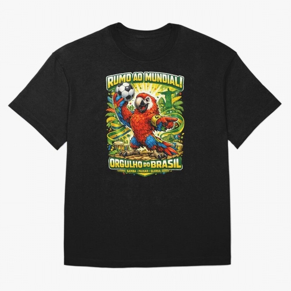 Brazil World Cup 2026 Macaw Fan Art T-Shirt Capture FIFA World Cup 2026 Group Stage For Fans Of, Jordan Football Jersey For Group Stage, Adidas Fan Shirt For Mbappe Fans, Nike Supporter Top, Son Uruguay Football Fans