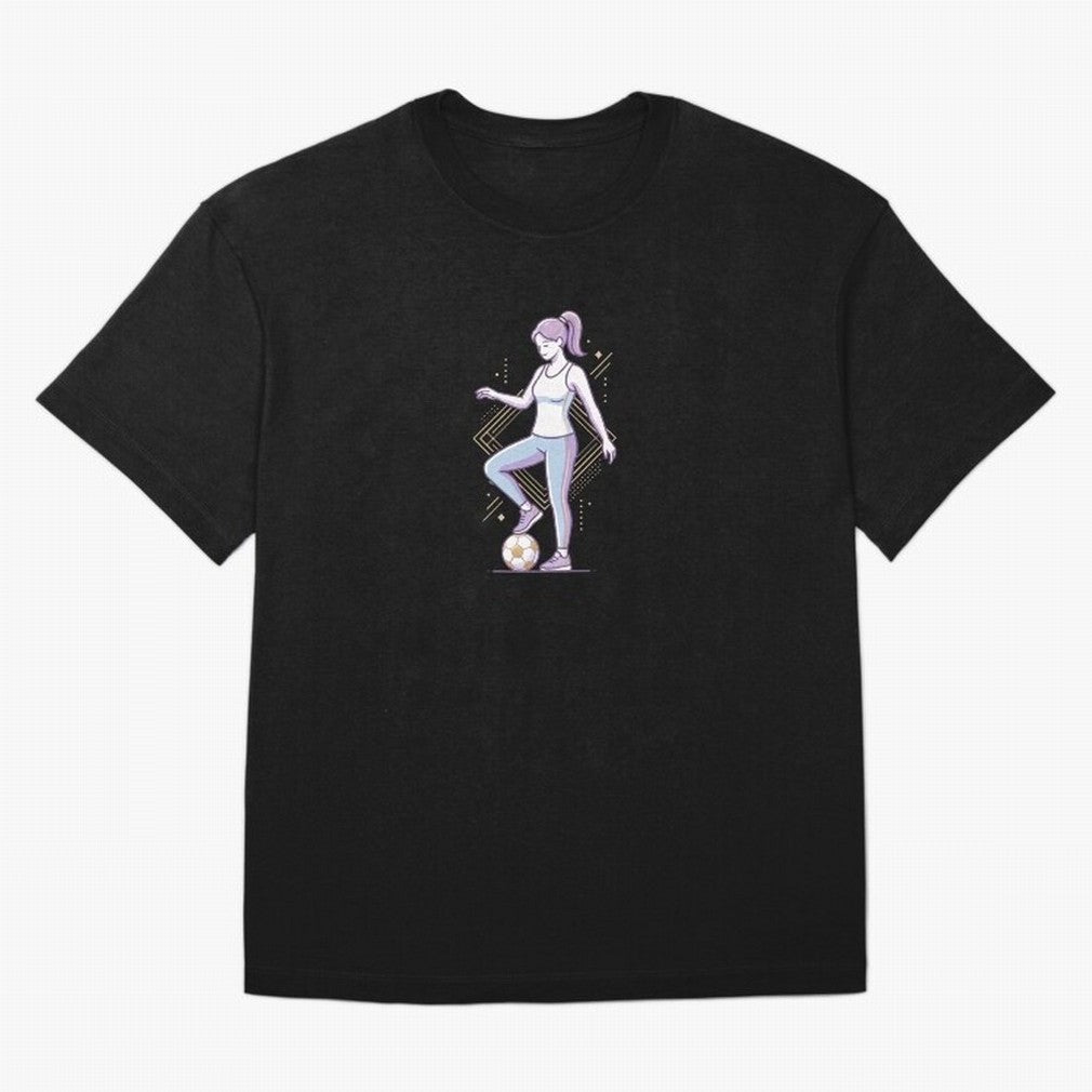 Female Soccer Player Athlete Line Art T-Shirt Haaland England Football Jersey, Nike Fan Tee, World Cup 2026, Jordan Soccer Shirt, Adidas Match Day Top, Cristiano Ronaldo Norway Goal Celebration