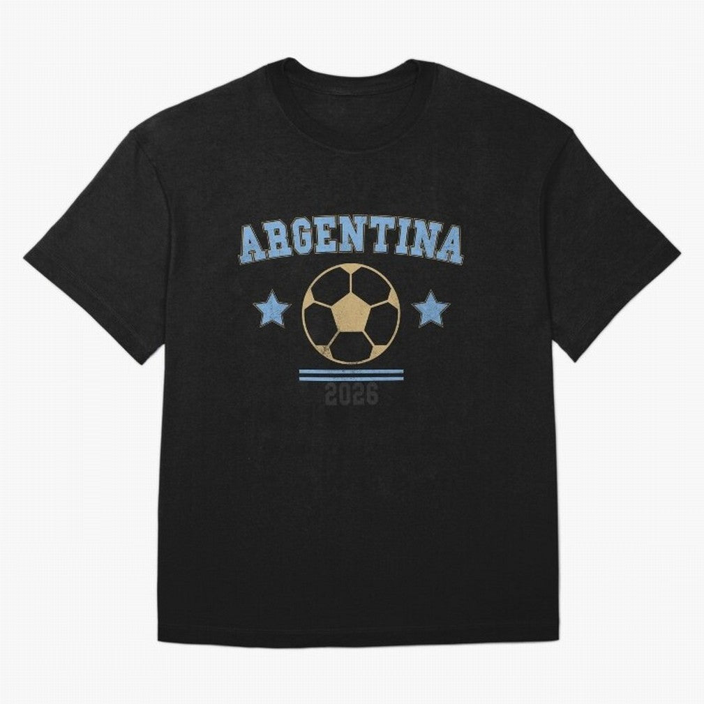 Argentina 2026 ¡ª Vintage Soccer Tee T-Shirt FIFA World Cup 2026 Argentina Messi Jersey, Adidas Match Day Tee, Messi Spain Fans, Jordan Football Shirt, Nike Soccer Fan Top, CR7 Mexico Knockout Round