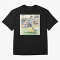 Dynamic Soccer Power Kick - Blue & White Jersey Style T-Shirt Capture The FIFA World Cup 2026 Group Stage Journey Jersey, Adidas Football Tee, Messi Spain Fans, Nike Soccer Shirt, Jordan Match Day Top, Foden Mexico Stadium Chant