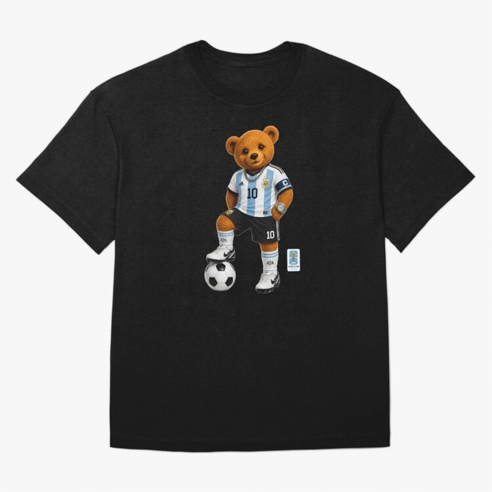 Argentina Soccer Bear World Cup Teddy Bear T-Shirt FIFA World Cup 2026 Argentina Kane Jersey, Adidas Soccer Tee, CR7 Netherlands Fans, Nike Football Fan Shirt, Jordan Supporter Top, Vinicius England Trophy Race