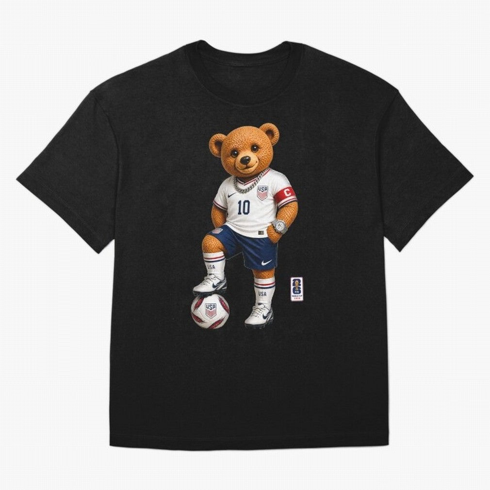 USA Soccer Bear World Cup 2026 Teddy Bear T-Shirt Argentina Cristiano Ronaldo World Cup 2026 Jersey, Nike Fan Tee, Group Stage, Jordan Soccer Shirt, Adidas Match Day Top, Pedri Morocco Goal Celebration