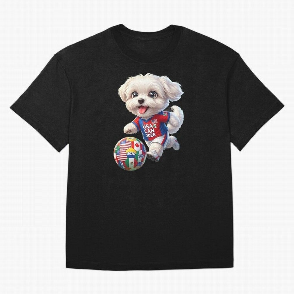 Cute Maltese Soccer Star - FIFA 2026 World Cup Edition T-Shirt FIFA World Cup 2026 Ecuador De Bruyne Fan Jersey, Adidas Football Tee, Argentina Supporter Shirt, Nike Soccer Shirt, Messi Jordan Match Day Top, Modric Japan Stadium Chant