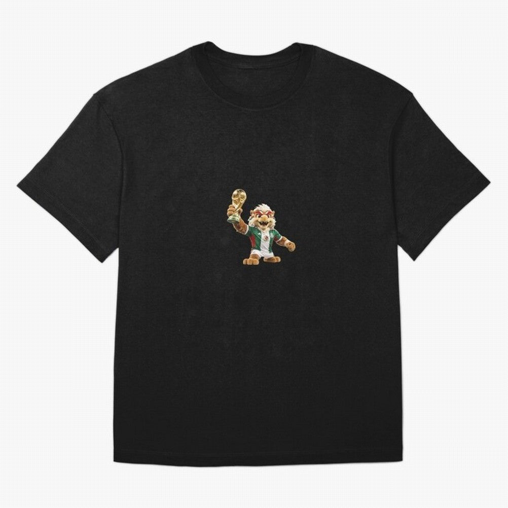 Mexico Soccer Mascot Champion - Mexican Football Victory Trophy 2026 T-Shirt FIFA World Cup 2026 Ecuador Saka Fan Jersey, Jordan Football Tee, Spain Supporter Shirt, Adidas Fan Shirt, Neymar Nike Supporter Top, Salah Germany Knockout Round
