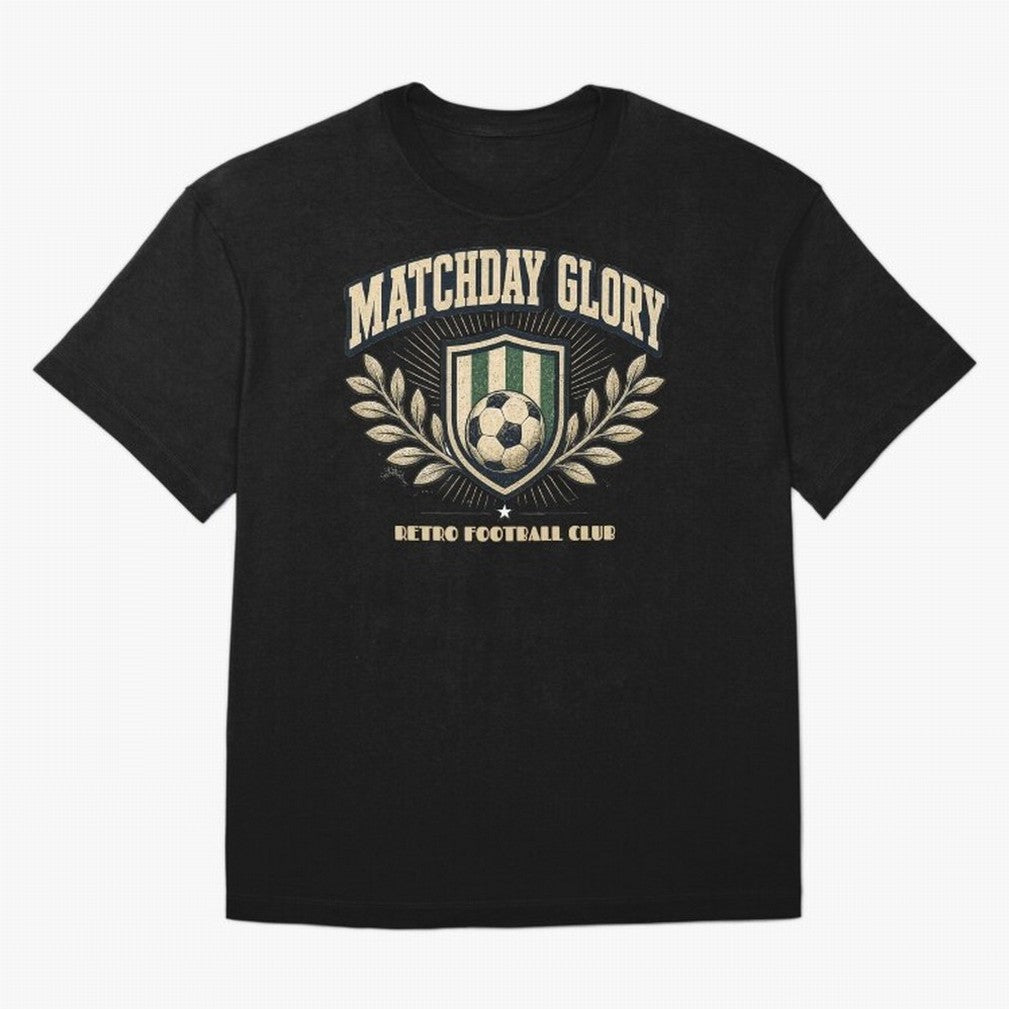 Matchday Glory Vintage Football Club Heritage Shield Emblem T-Shirt FIFA World Cup 2026 Canada De Bruyne, Nike Football Jersey For Match Day, Adidas Soccer Shirt For Haaland Fans, Jordan Fan Top, Modric Ecuador Stadium Chant