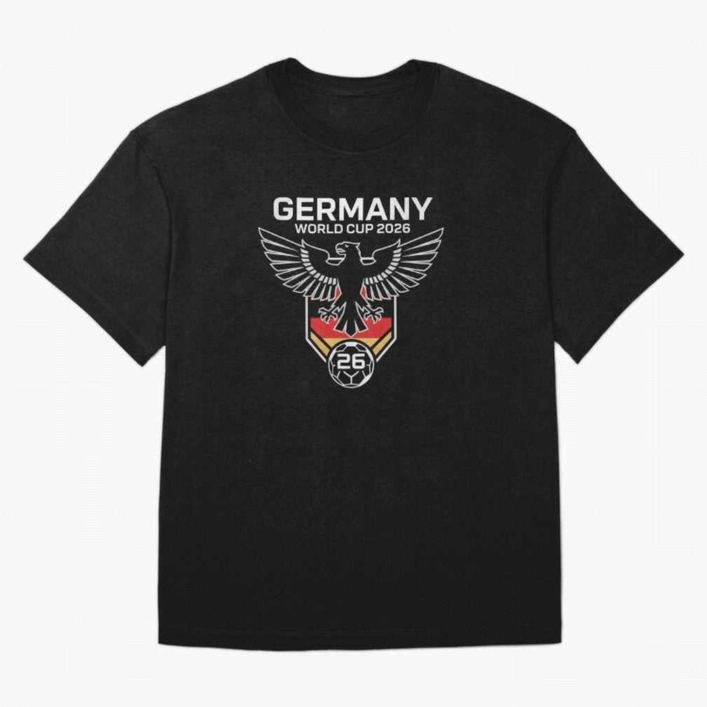 Germany National Football Team World Cup 2026 Eagle Logo T-Shirt Mbappe Portugal Football Jersey, Jordan Football Tee, World Cup 2026, Adidas Fan Shirt, Nike Supporter Top, Kane USA Fan Club
