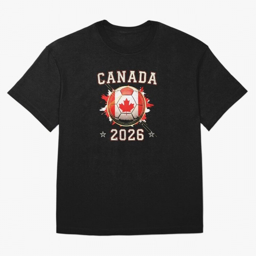 Front Print Canada Soccer World Cup 2026 - Canadian Fan Gift T-Shirt_84561562 T-Shirt Follow FIFA World Cup 2026 Group Stage Spirit Fan Jersey, Jordan Football Tee, Germany Supporter Shirt, Adidas Fan Shirt, Neymar Nike Supporter Top, Modric