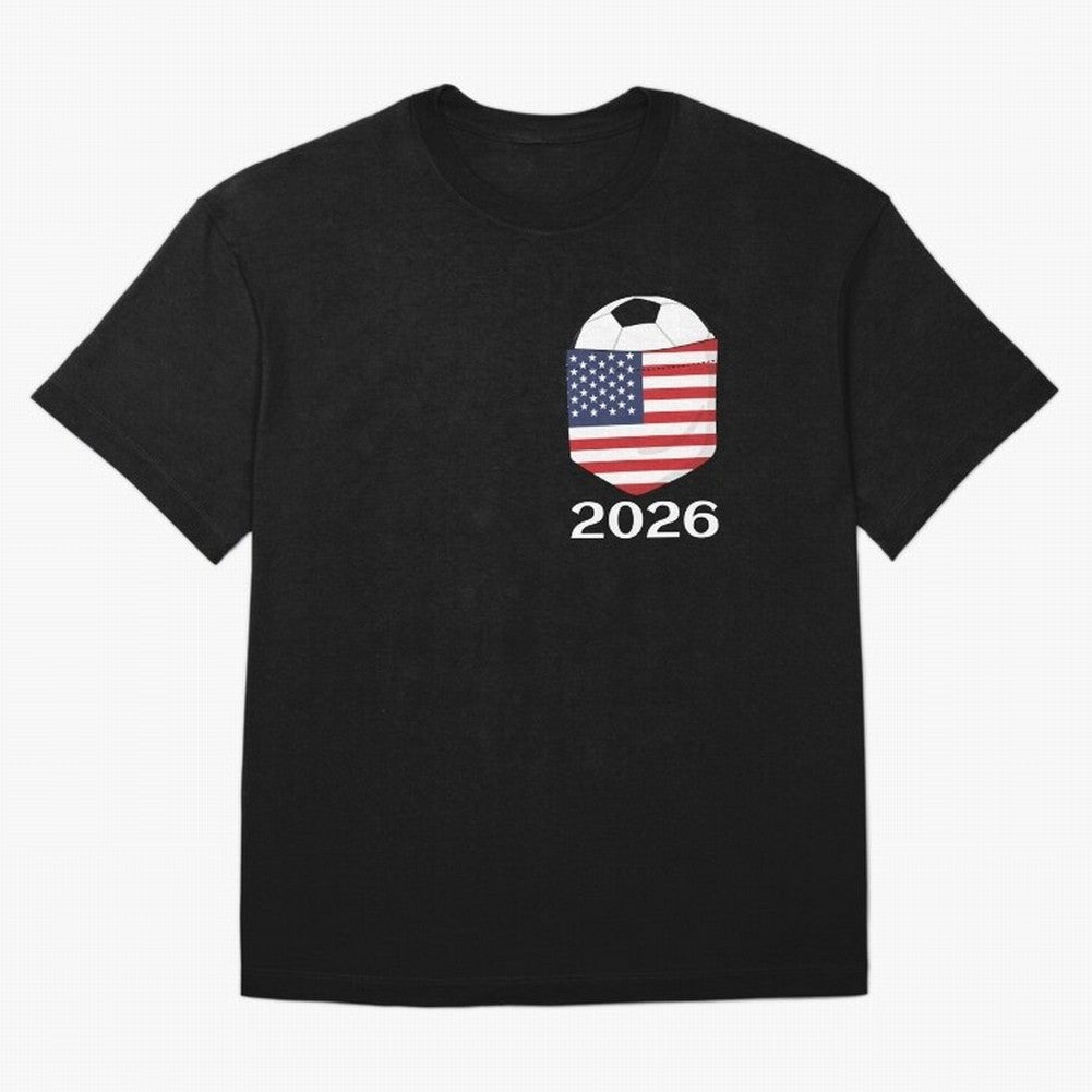 Soccer 2026 USA in the breast pocket T-Shirt Messi Germany Football Jersey, Nike Match Day Shirt, World Cup 2026, Adidas Supporter Tee, Jordan Soccer Fan Top, Foden Ghana Supporter Night