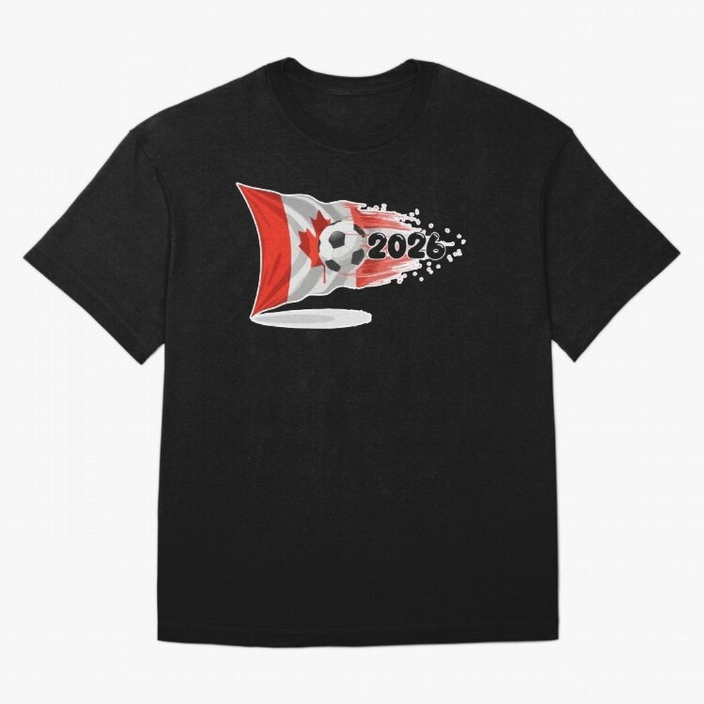 2026 Soccer World Cup Canada Flag T-Shirt | Dynamic Football Fan Tee T-Shirt Create FIFA World Cup 2026 For Fans Of Neymar And, Nike Fan Jersey For Stadium Chant, Jordan Soccer Shirt For Neymar Fans, Adidas Match Day Top, Griezmann Ecuador Final